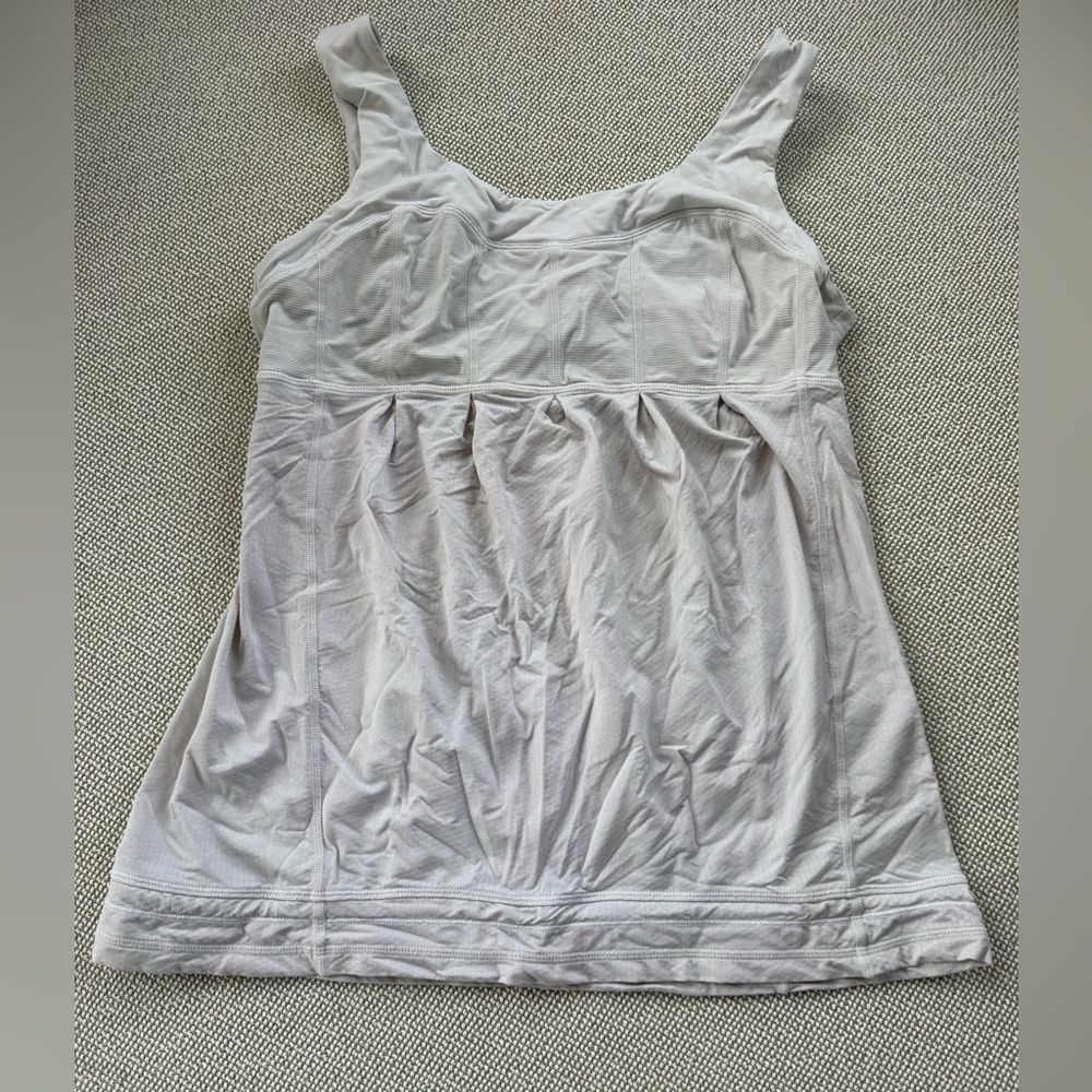 lululemon athletica Run: Tame Me Light Gray Tank Top - Size 8